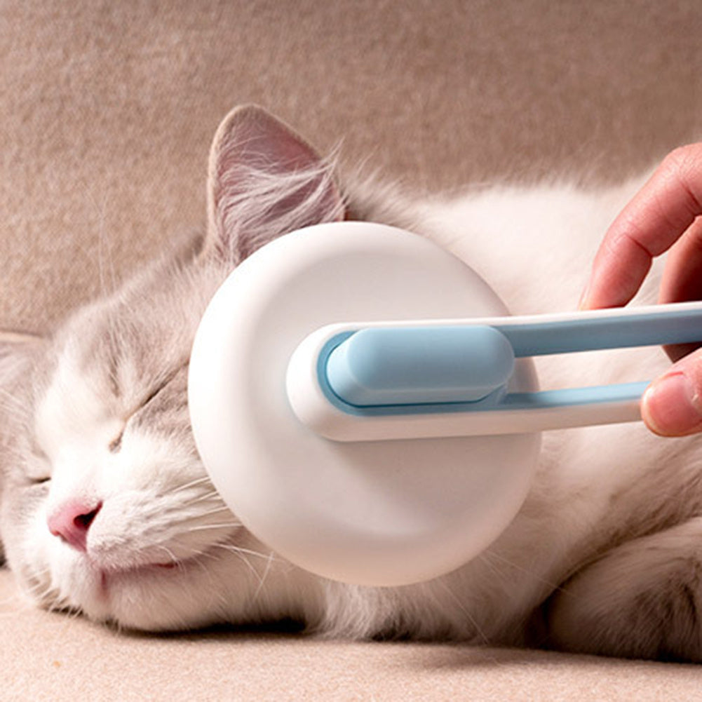 Self-cleaning fur brush – one click and the hair releases