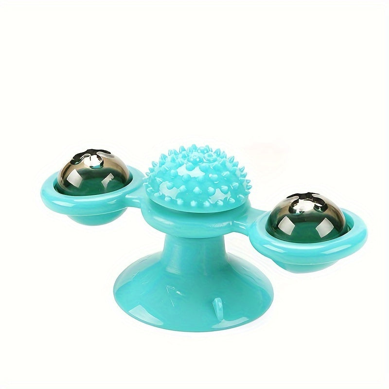 Snurran – Kattleksak med sugpropp, LED-boll & kattmynta
