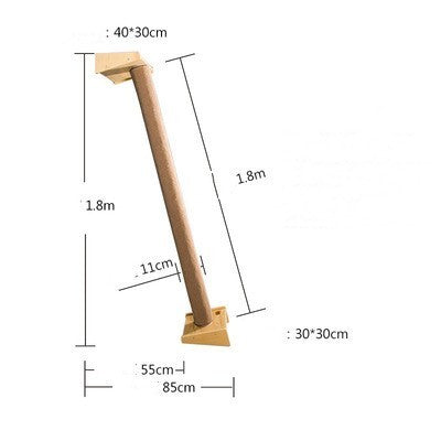 The Tree Climber – Wall-mounted solid wood cat shelf