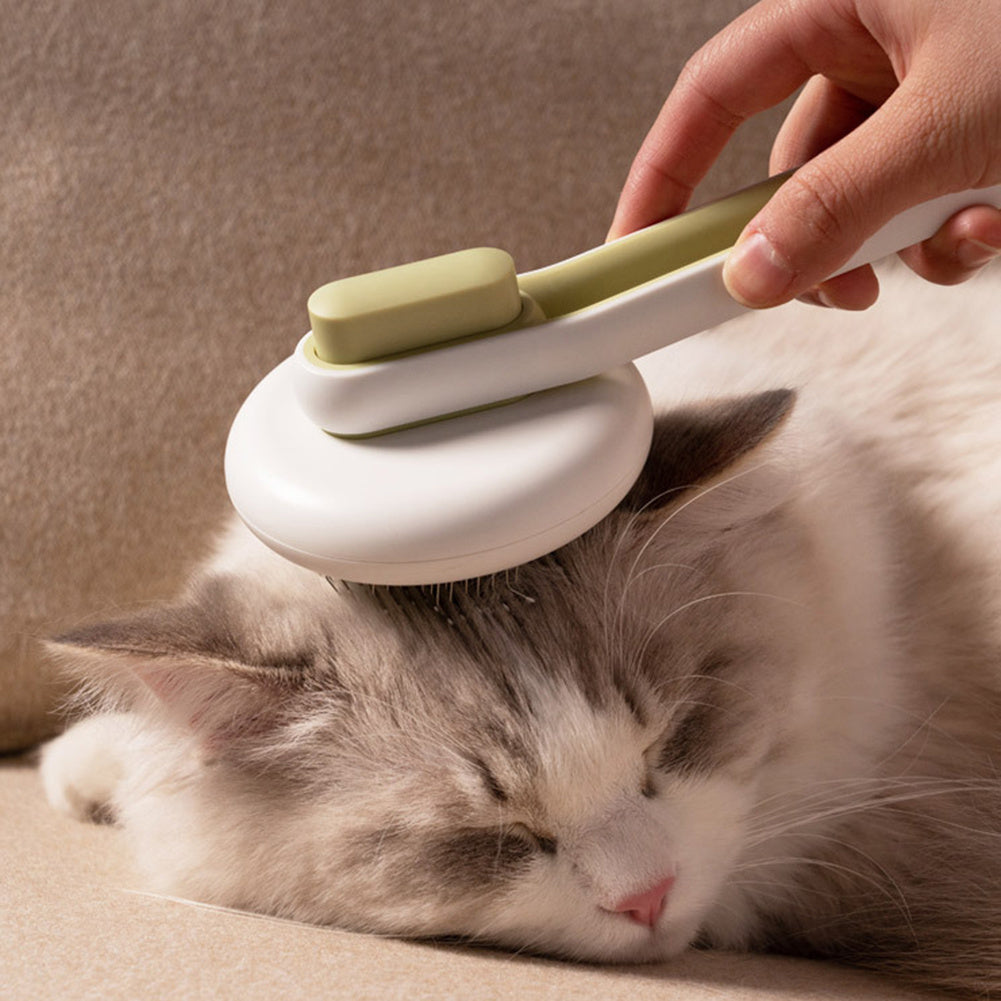 Self-cleaning fur brush – one click and the hair releases