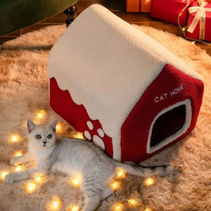 Christmas House – Warm winter house for cat & small dog