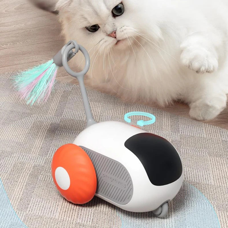 Purr-Racer – Självgående leksaksbil för katt