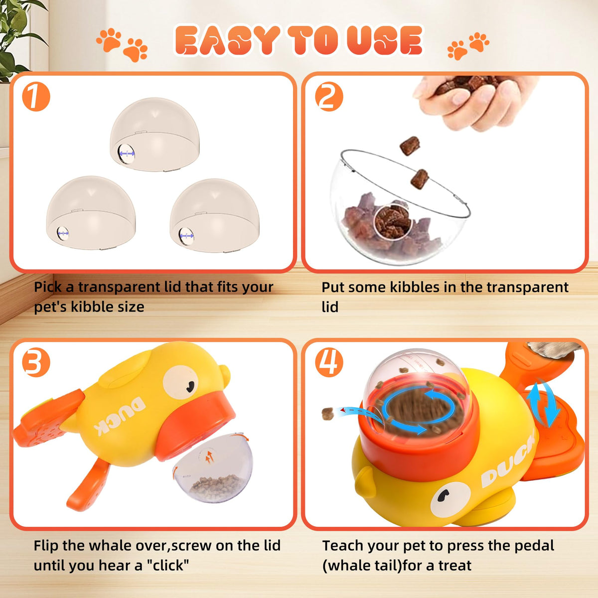 The Duck – Interactive treat toy for dogs & cats