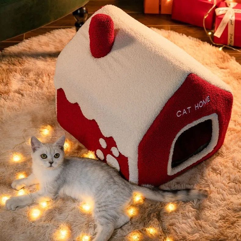 Julhuset – Varmt vinterhus för katt & liten hund