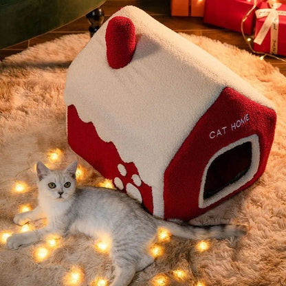 Christmas House – Warm winter house for cat & small dog