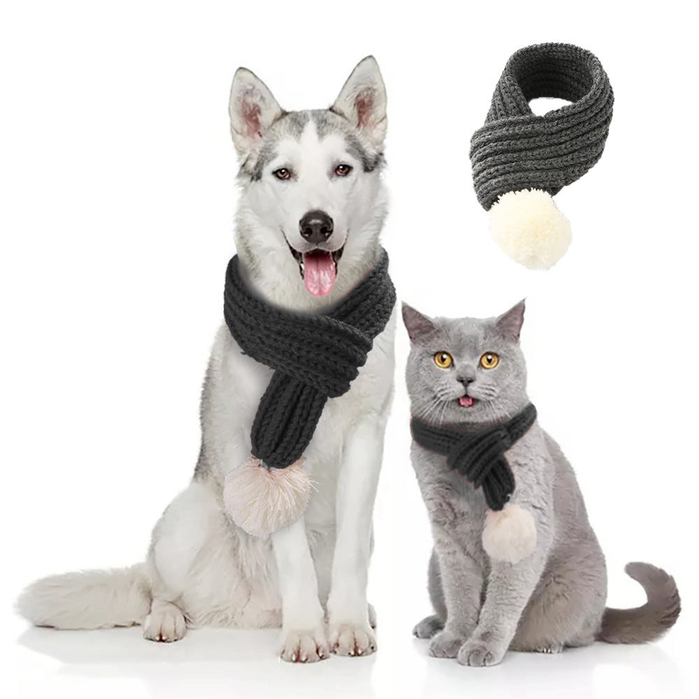 Julvärmaren – Stickad halsduk för hund & katt