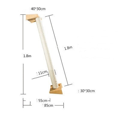 The Tree Climber – Wall-mounted solid wood cat shelf