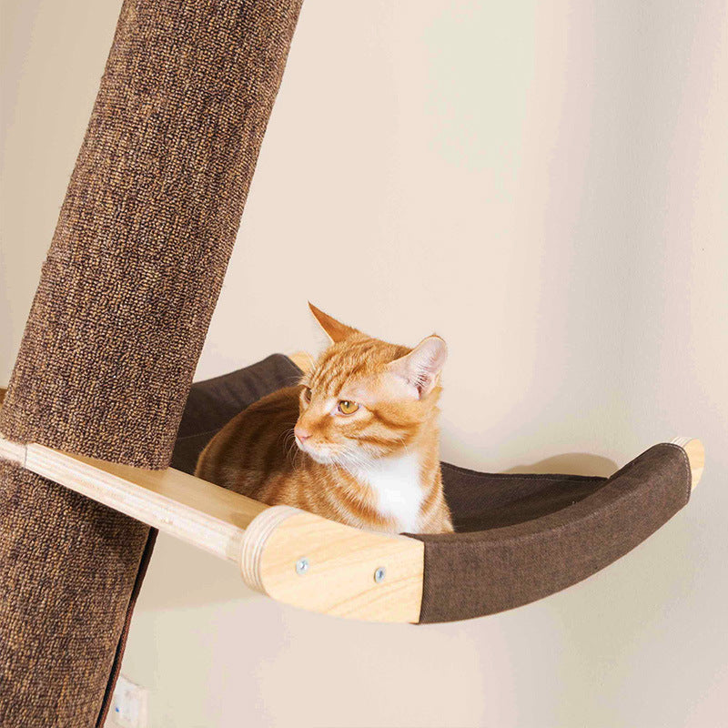 The Tree Climber – Wall-mounted solid wood cat shelf