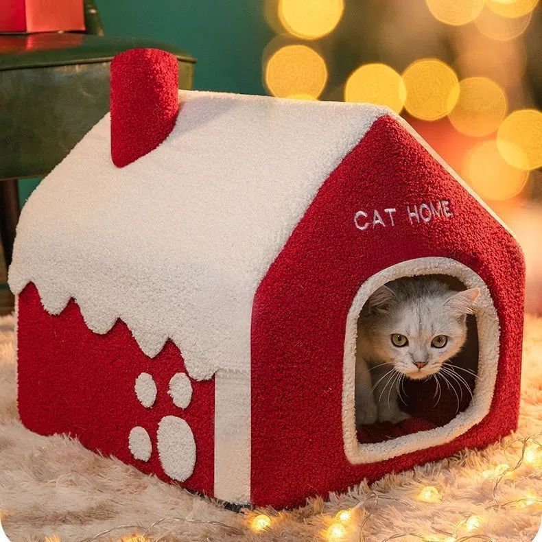 Julhuset – Varmt vinterhus för katt & liten hund