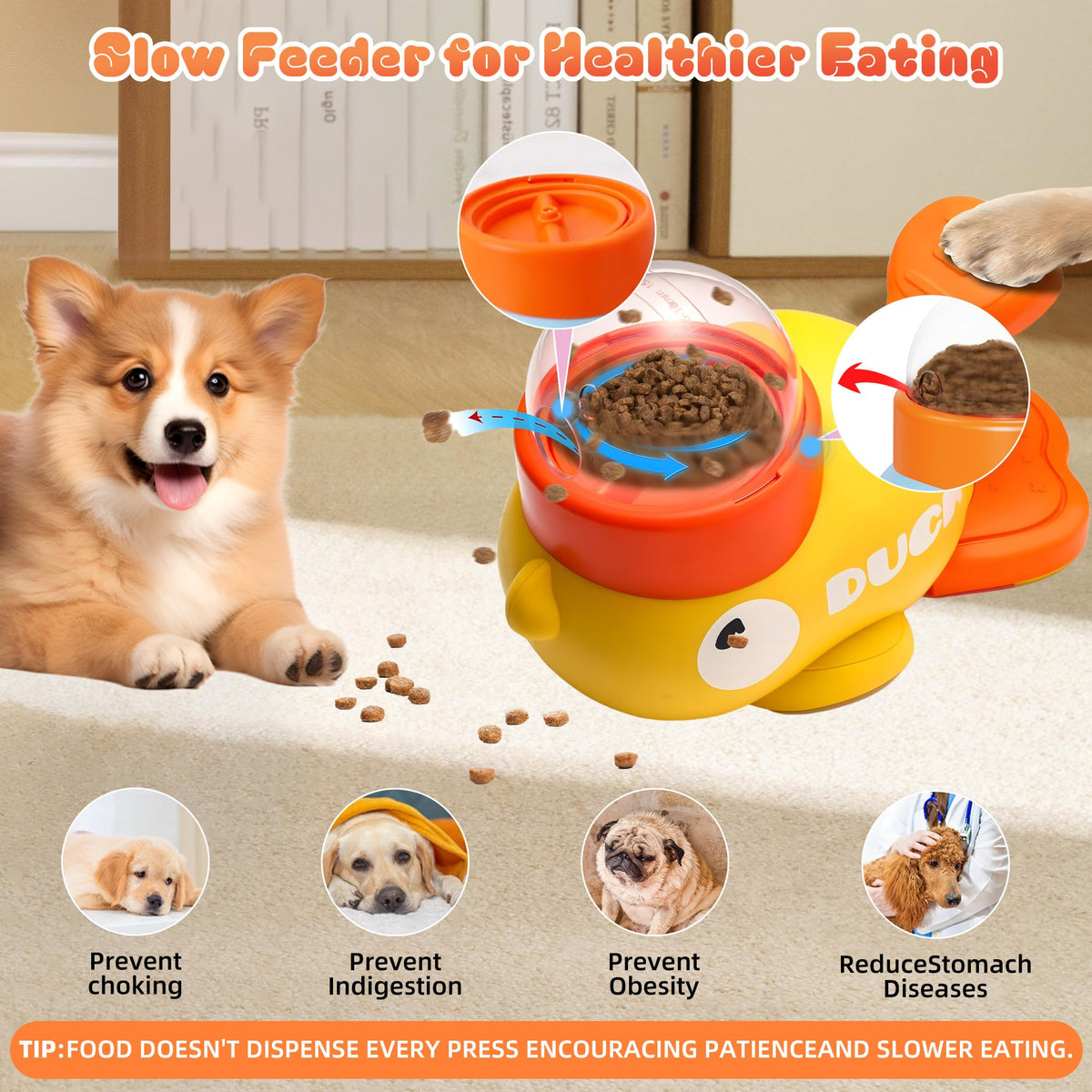 The Duck – Interactive treat toy for dogs & cats
