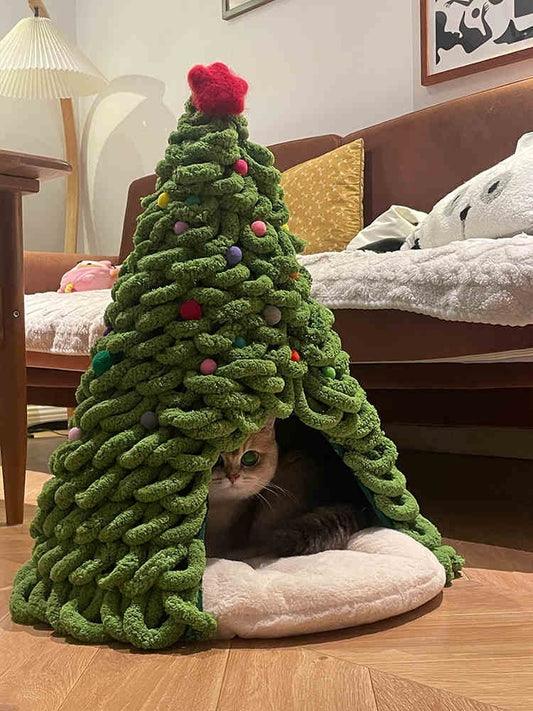 Julgranskojan – Vävd koja för katt & liten hund