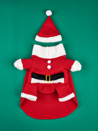 Santa costume – Christmas outfit with hat for small dogs