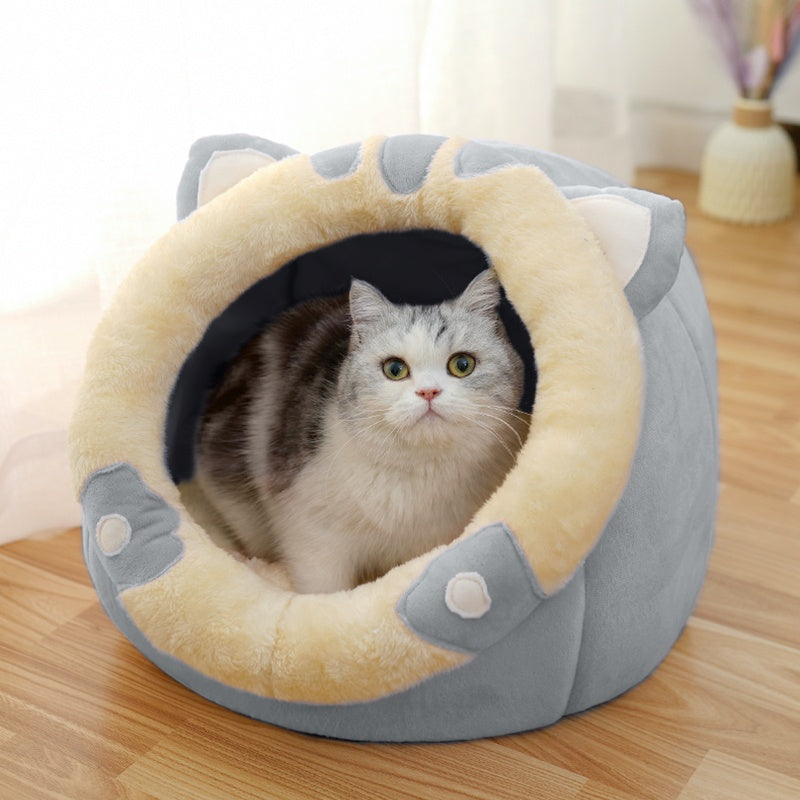 Gosiga Kojan – Plyschkoja med öron för katt & liten hund